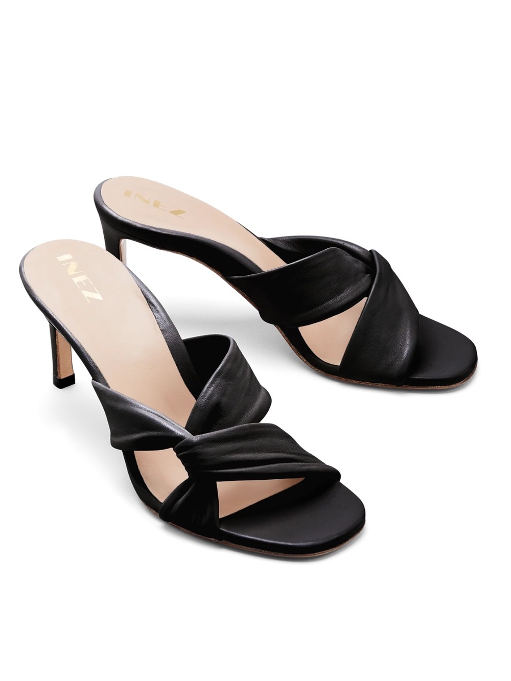 INEZ Isa Sandals Heels Black NWOB